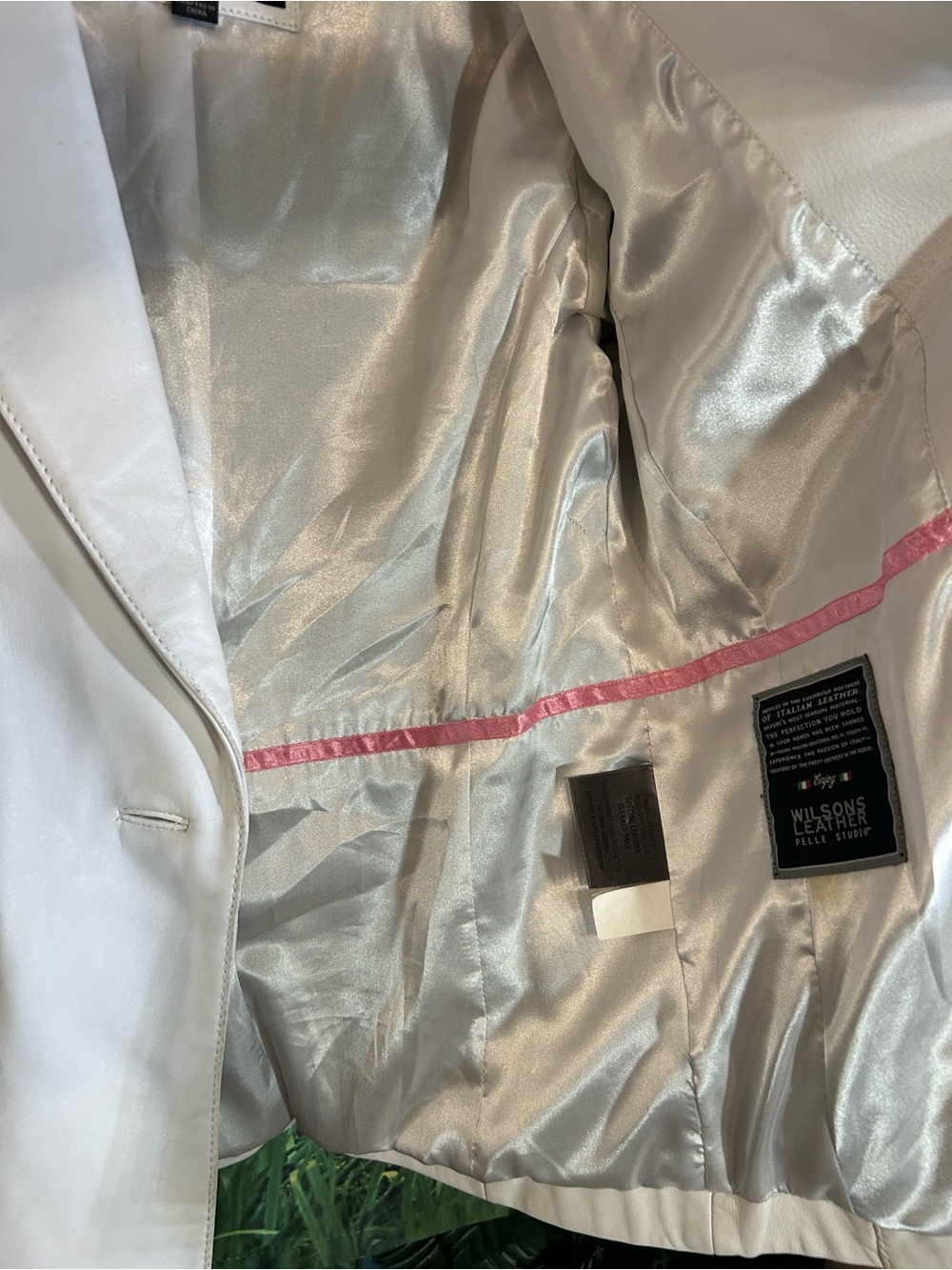 Wilsons Leather White Leather Blazer Jacket - Picture 5 of 7